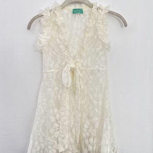 WAIMARI Ivory Lace Cover Up Dress